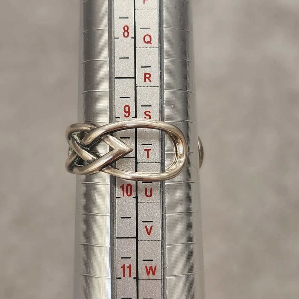 Celtic Knot Ring Men's 9.5 Sterling Silver 925 Woven Braided Lover's Unisex Half